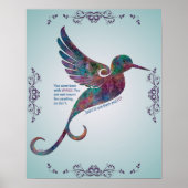 Rumi Quote met Hummingbird Poster (Voorkant)