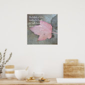 Rumi Quote Pink Leaf Poster (Keuken)