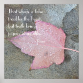 Rumi Quote Pink Leaf Poster (Voorkant)