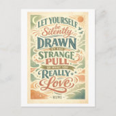 Rumi Quote: Strange Pull Briefkaart (Voorkant)