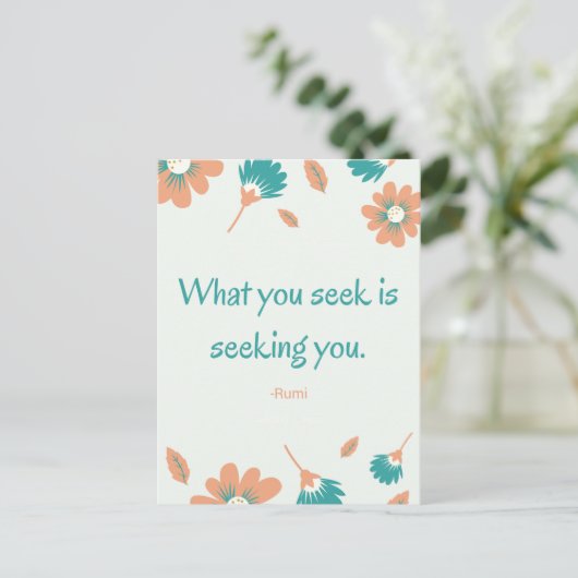 Rumi Seeking Quote Briefkaart (Staand voorkant)