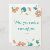 Rumi Seeking Quote Briefkaart (Voorkant / Achterkant)