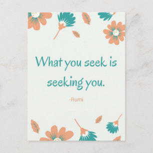 Rumi Seeking Quote Briefkaart
