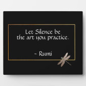 Rumi Silence Quote Tabletop Fotoplaat (Voorkant)