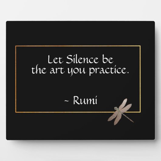 Rumi Silence Quote Tabletop Fotoplaat (Voorkant)