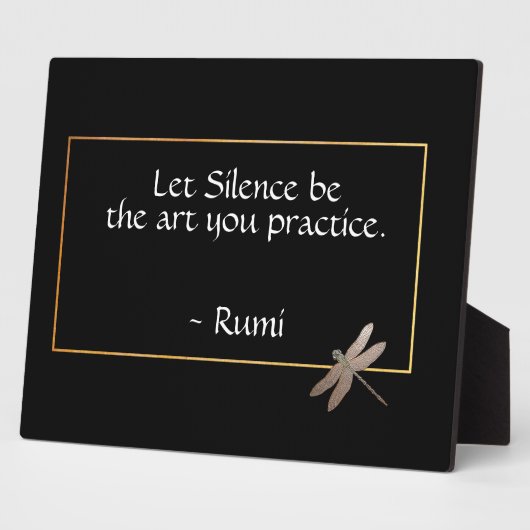 Rumi Silence Quote Tabletop Fotoplaat (Zijkant)