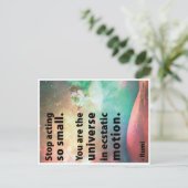 Rumi - Stop met zo klein werken Briefkaart (Staand voorkant)