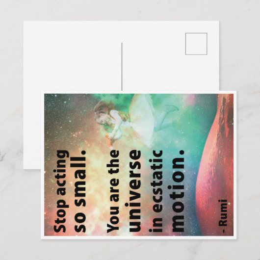 Rumi - Stop met zo klein werken Briefkaart (Voorkant / Achterkant)