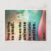 Rumi - Stop met zo klein werken Briefkaart (Voorkant)