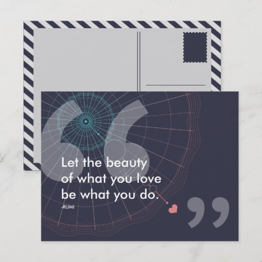 rumi-succesquote briefkaart (Voorkant / Achterkant)