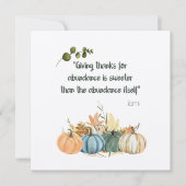 Rumi Thanksgiving Quote - Happy Thanksgiving Invit Kaart (Voorkant)