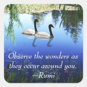 Rumi The wonders Vierkante Sticker