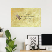 Rumi Thousand Desires Quote & Dragonfly Poster (Thuiskantoor)