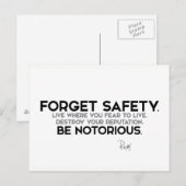 Rumi: Vergeet veiligheid, wees berucht Briefkaart (Voorkant / Achterkant)