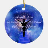 Rumi Vertrouw op de weg Keramisch Ornament (Voorkant)