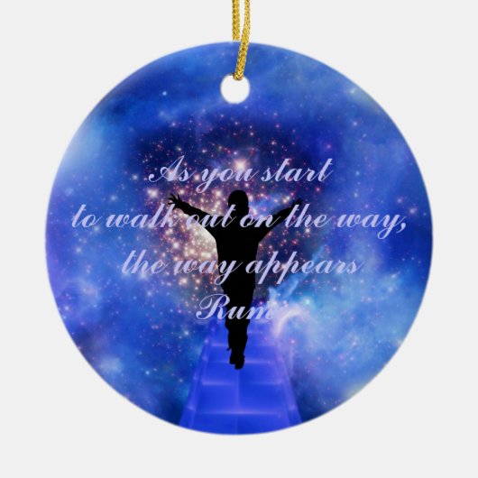 Rumi Vertrouw op de weg Keramisch Ornament (Voorkant)