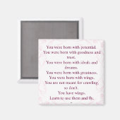 Rumi Wings Quote Magnet (Voorkant / Achterkant)
