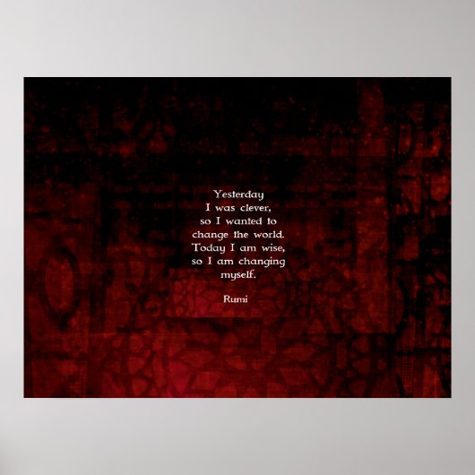 Rumi Wisdom citeert over verandering en openheid Poster (Voorkant)