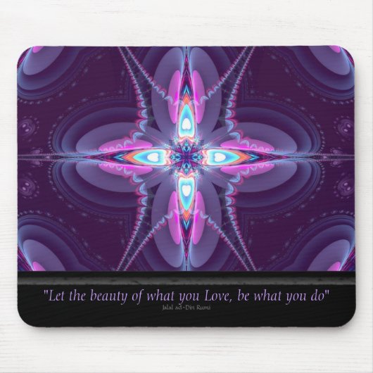 Rumi Wisdom : Fractal Art Mousepad Muismat (Voorkant)