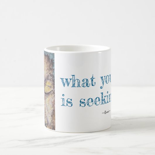 Rumi Zen Quote Buddha Art Coffee Mok (Center)