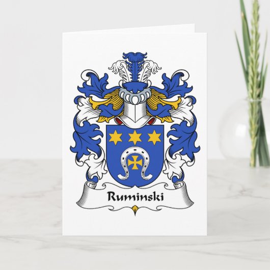 Ruminski Family Crest Kaart (Voorkant)