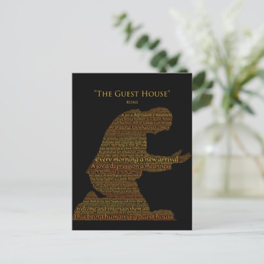 Rumi's Briefkaart "The Guest House" (Staand voorkant)