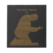 Rumi's Tegel "The Guest House" gedicht Notitieblok (Voorkant)