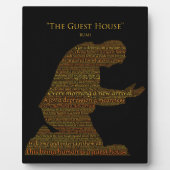 Rumi's "The Guest House" gedicht Plaque Fotoplaat (Voorkant)