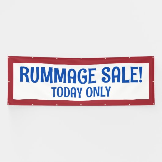 Rummage Sale! Aangepaste patriottische banner (Horizontaal)