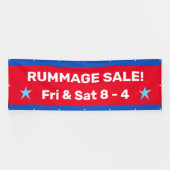 Rummage Sale! Aangepaste patriottische banner (Horizontaal)