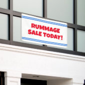 Rummage Sale vandaag Banner (Buitenkant Gebouw)