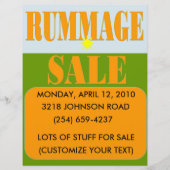 RUMMAGE VERKOOPSIGN/FLYER FLYER (Voorkant)