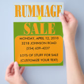 RUMMAGE VERKOOPSIGN/FLYER FLYER (Hand)