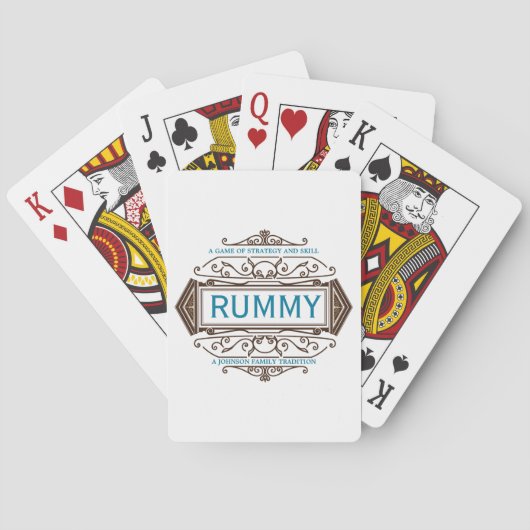 Rummy Custom Family Cards Deck Speelkaarten (Achterkant)