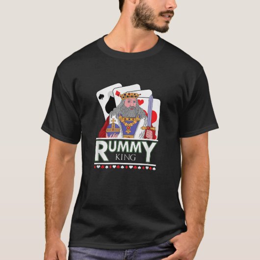 Rummy King Gin Twee Speler Kaart Spel Rum En Gin G T-shirt (Voorkant)