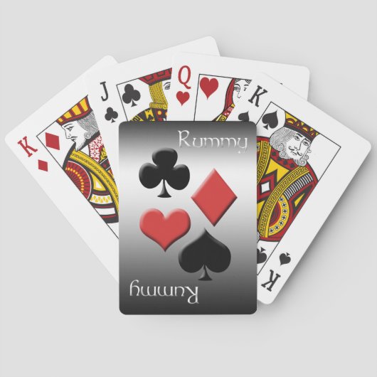 Rummy-Silver Metal Kijk Pokerkaarten (Achterkant)