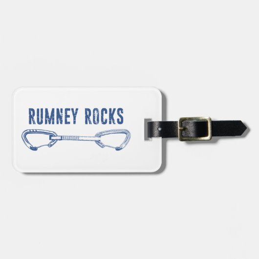 Rumney Rocks Climate Quickdraw Bagagelabel (Voorkant horizontaal)