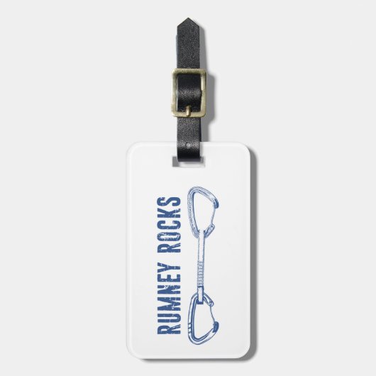 Rumney Rocks Climate Quickdraw Bagagelabel (Voorkant verticaal)