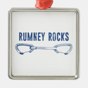 Rumney Rocks Climate Quickdraw Metalen Ornament