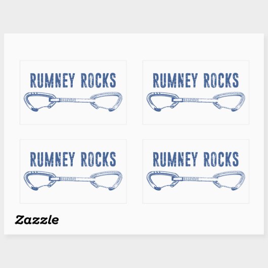 Rumney Rocks Climate Quickdraw Rechthoekige Sticker (Vel)