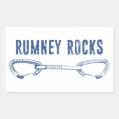 Rumney Rocks Climate Quickdraw Rechthoekige Sticker (Voorkant)