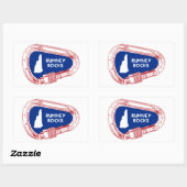 Rumney Rocks Climing Carabiner Rechthoekige Sticker (Vel)
