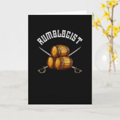 Rumoloog Rum Drinker Piraat Alcohol Pret Fun Kaart (Gele Bloem)