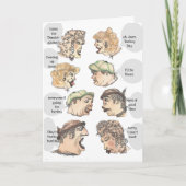 Rumor chain about Thanksgiving or Turkey Day Card Kaart (Voorkant)