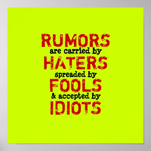 RUMORS ~ 12x12 Poster (Voorkant)