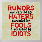 RUMORS ~ 12X12 Poster (Voorkant)