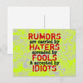 RUMORS - Briefkaart truïsme / filosofie (Voorkant / Achterkant)