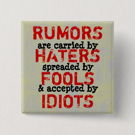 RUMORS ~ Button Truism (Voorkant)