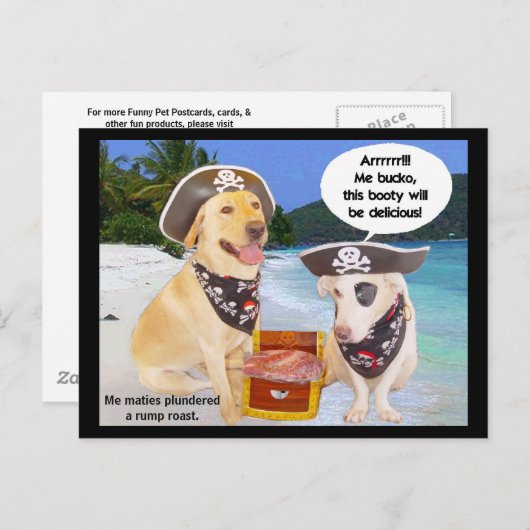 Rump Roast Pirate Booty Briefkaart (Voorkant / Achterkant)