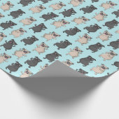 Rump Shaker Pug Puppy Bust A Move Cute Dancing Dog Cadeaupapier (Hoek)